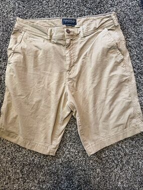 American Eagle Outfitters Men’s Tan Flat-Front Chino Shorts